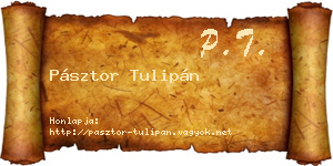 Pásztor Tulipán névjegykártya